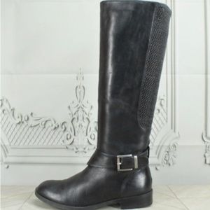 Clarks Pita Dakota 26110915 Women's Black Leather Zipper Knee High Boot- size 7